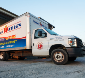 An Energy Savers hvac truck in Columbus, GA.